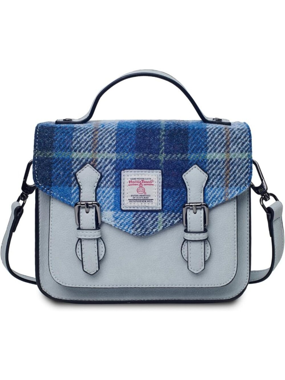 Chic Harris Tweed Ladies Satchel - Stylish Small & Medium Handbag for Everyday